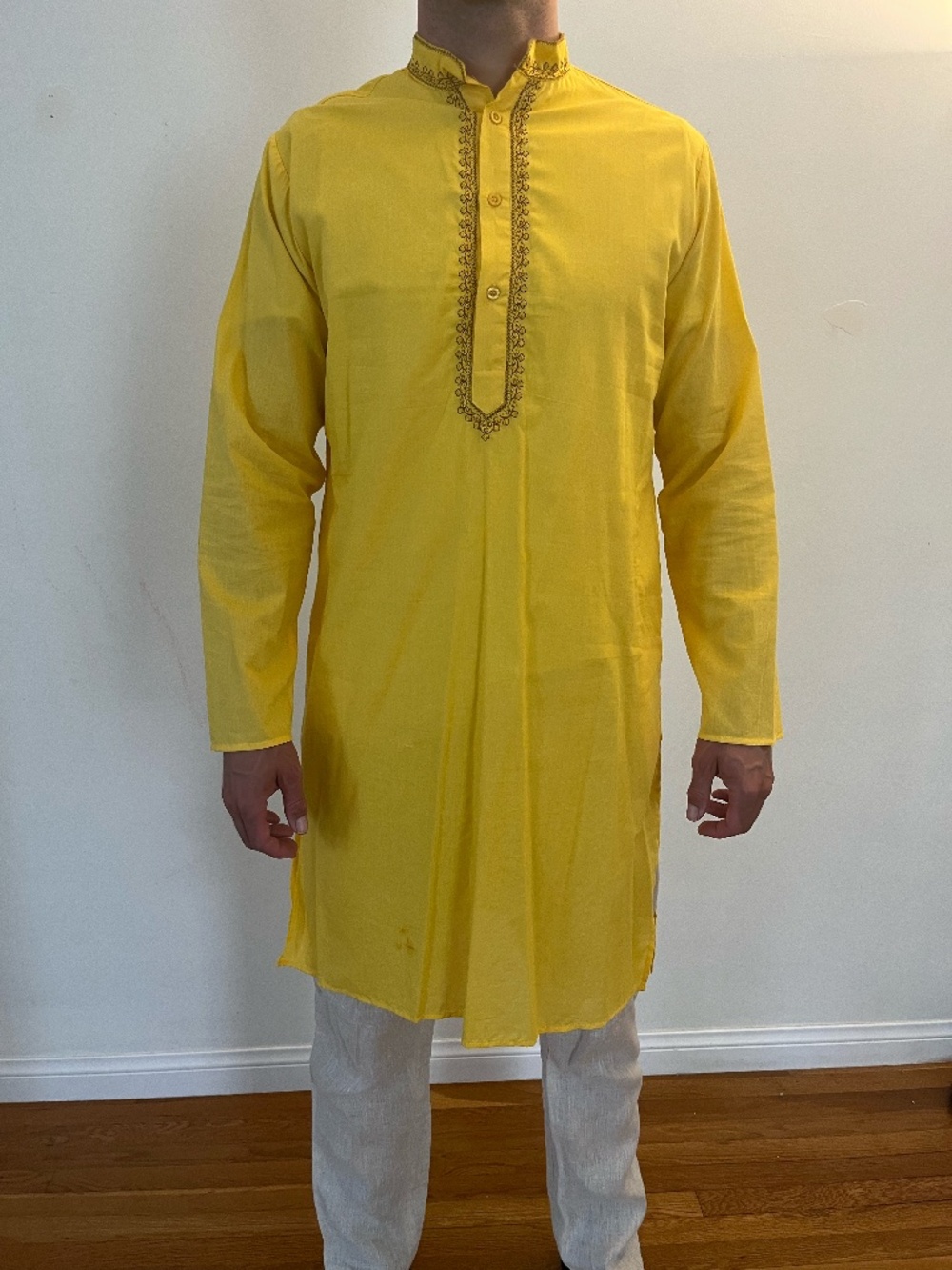 Mens yellow Kurta top
